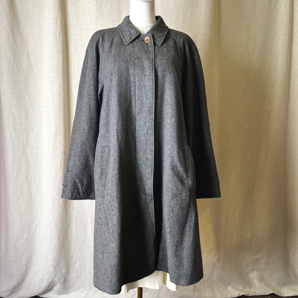 Schneiders Salzburg Wool Coat Gray‎ Austrian Minimal Loden Style Size 10